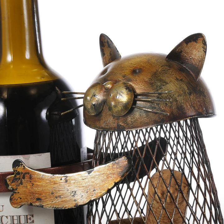 Cat Wine Bottle & Cork Holder