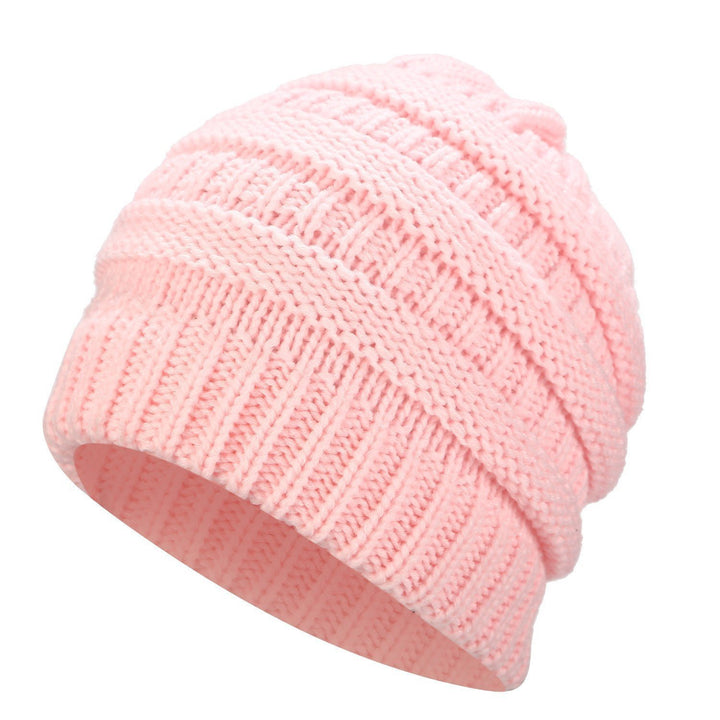 Messy Bun Beanie Pink