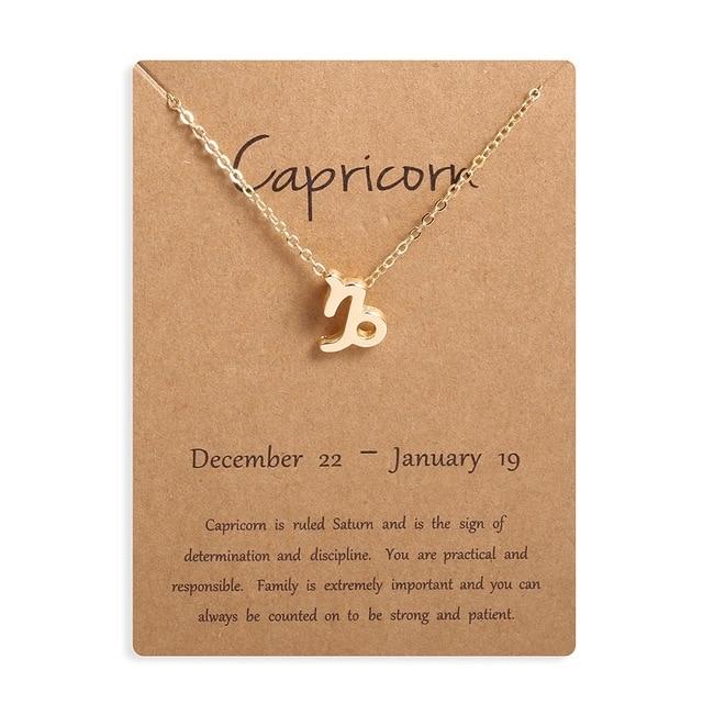 Zodiac Sign Necklace Capricorn
