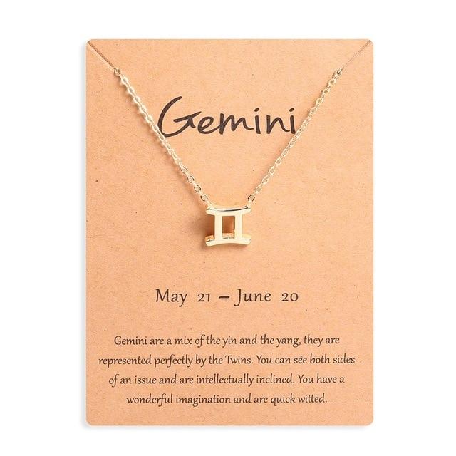 Zodiac Sign Necklace Gemini