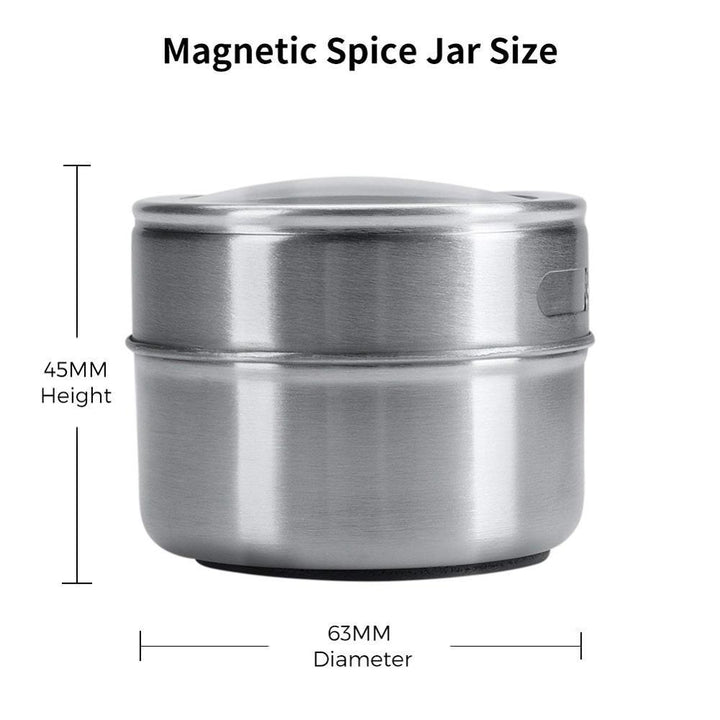 16 Piece Magnetic Spice Jar Set