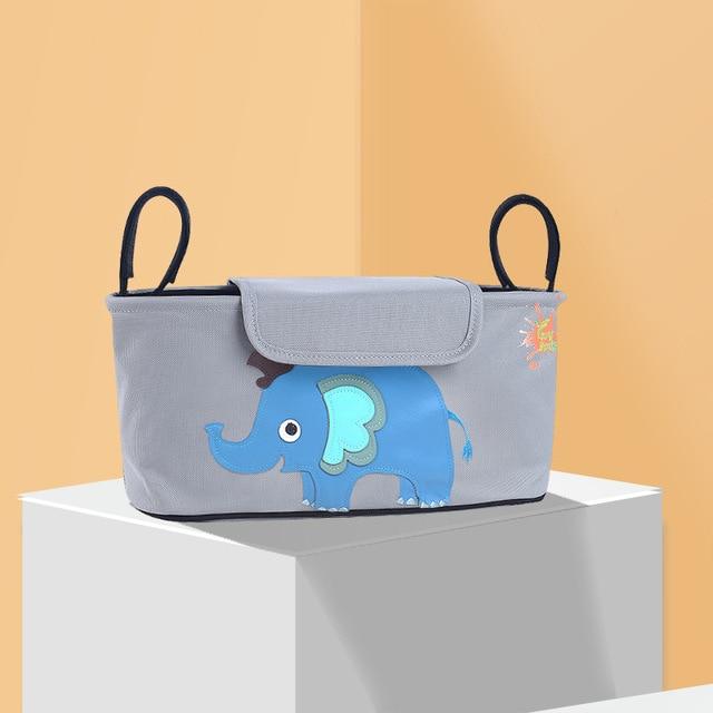 Baby Stroller Organizer Bag Blue Elephant