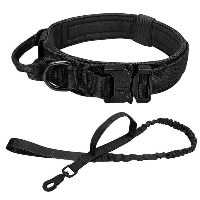 RoamReady Tactical Dog Collar Black Set / M