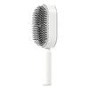 HairGenius Self Cleaning Hair Brush White